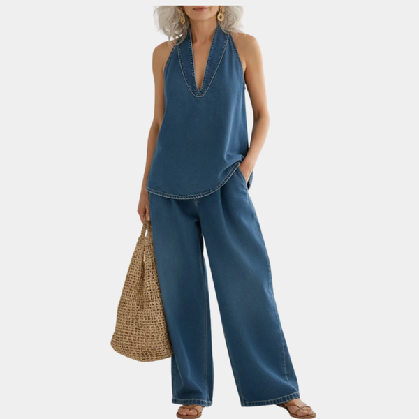 Ivy | Sæt af to dele lavet af blødt og vasket vintage denim