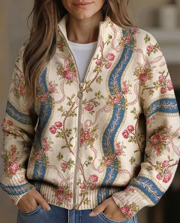 Eulalia | Cardigan med bånd i klatre-rosa