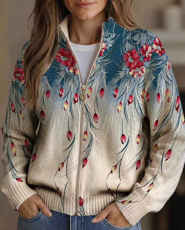 Zillah | Blomstret gradient tryk af påfuglefjer